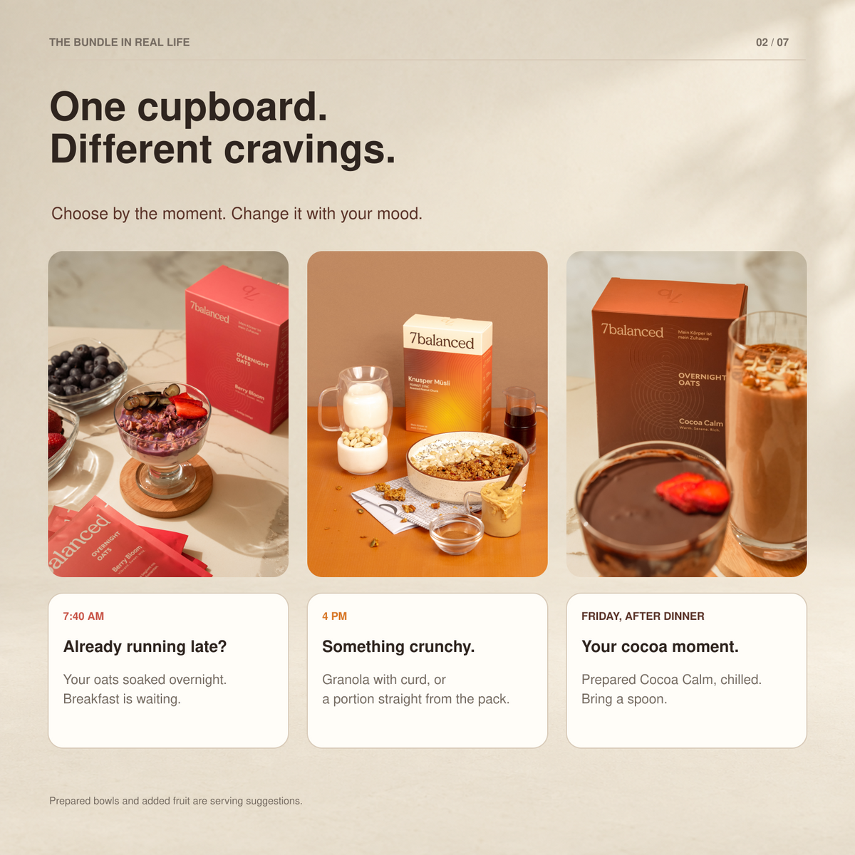 Complete breakfast bundle selection with oat bowls, cups, and seven boxed flavors
